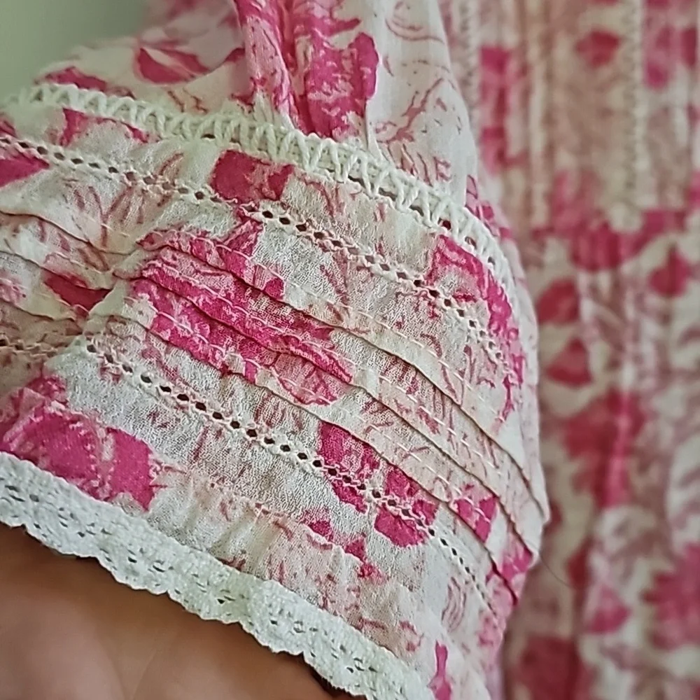 Lucky Brand pink and white blouse - Picture 4 of 10